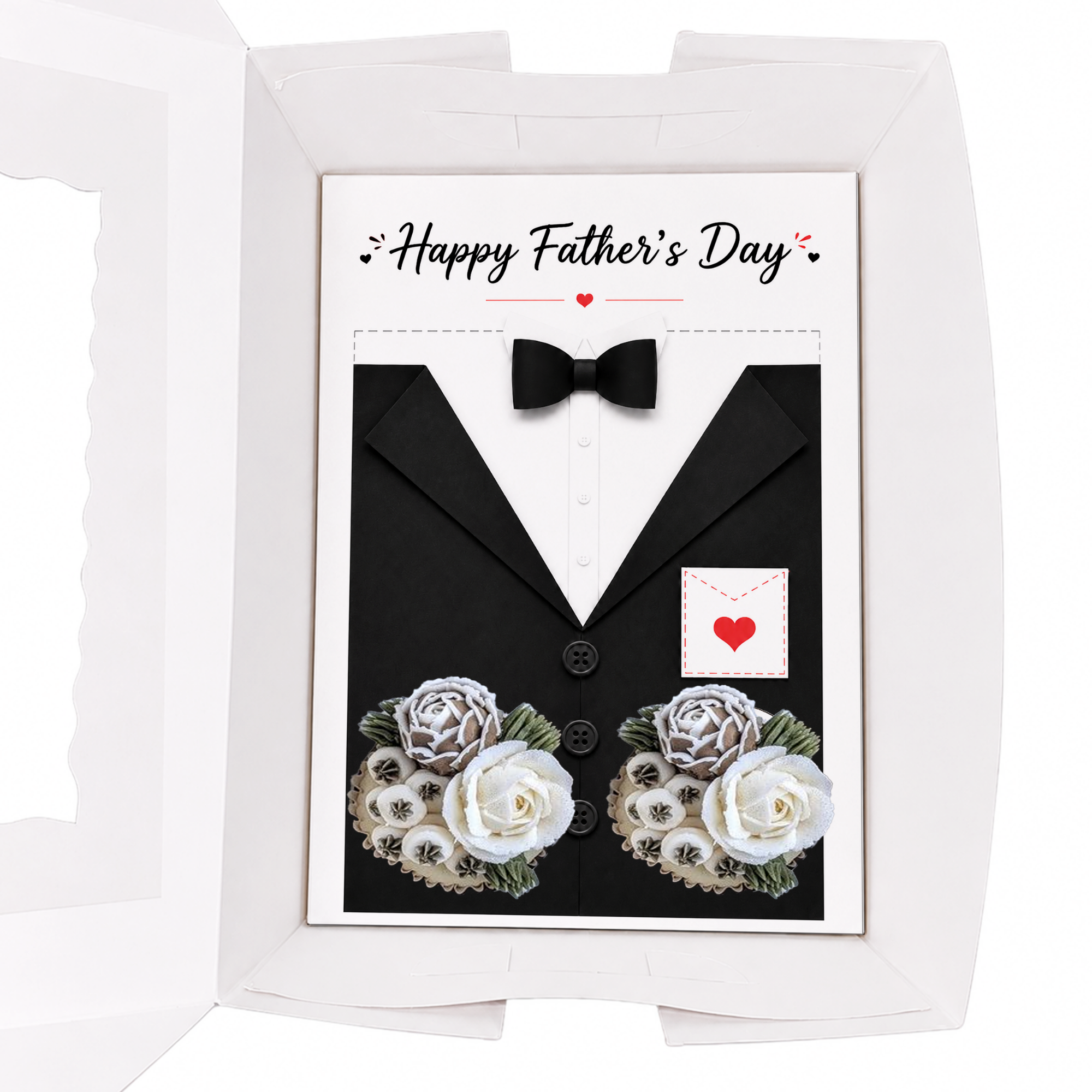Happy Birthday  Cupcake Insert Template, Happy Birthday Cupcake Box Insert, 2 Cupcake Holder Printable, Tuxedo Box PDF