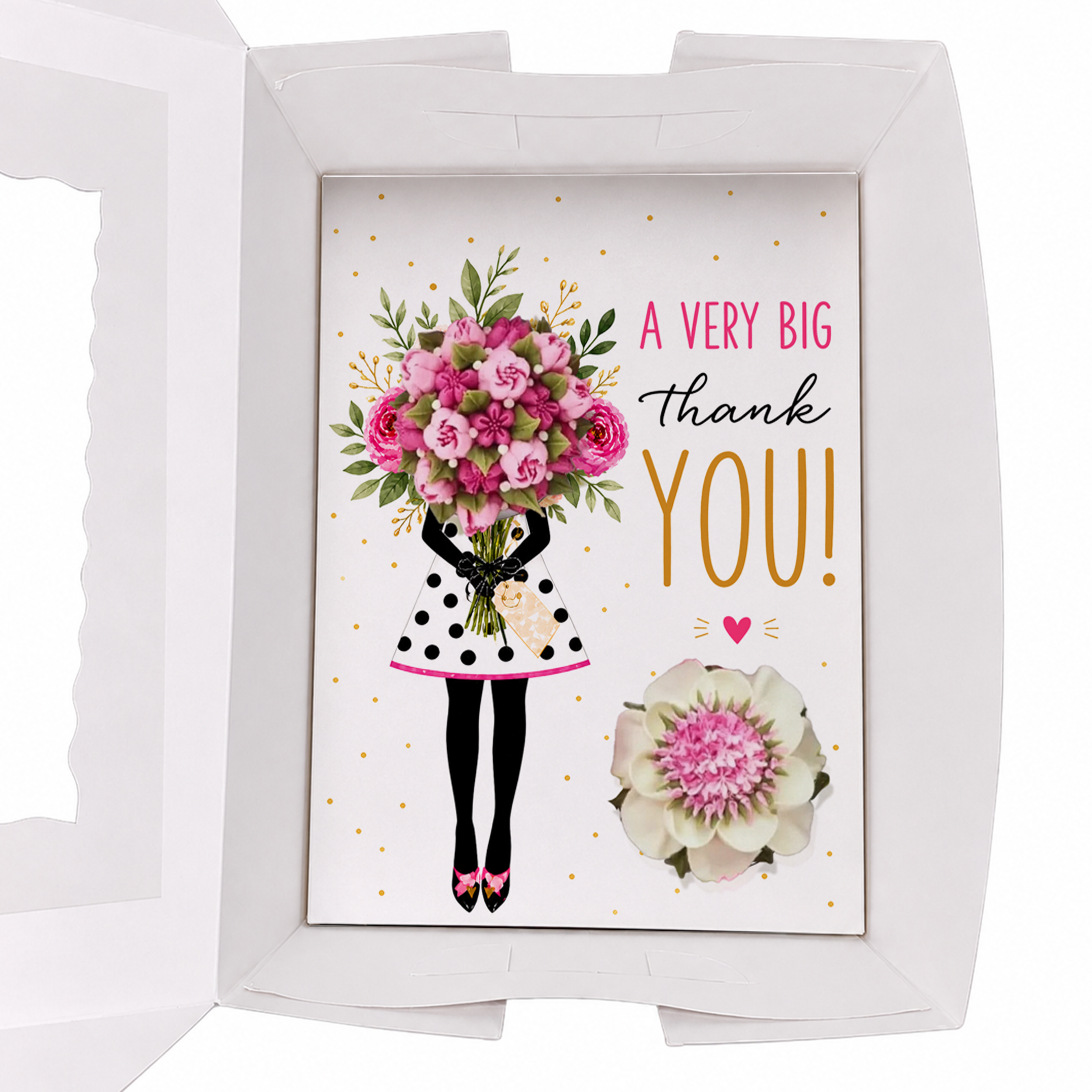 Thank You Cupcake Insert Template, Cupcake Bouquet Holder,2 Cupcake Box Insert Printable, Floral Cupcake Gift Box Insert, Bakery Packaging