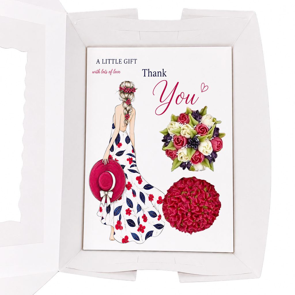 Thank You Cupcake Insert Template, 2 Cupcake Holder, Printable Cupcake Box Insert, Floral Gift Box PDF, Thank You Gift