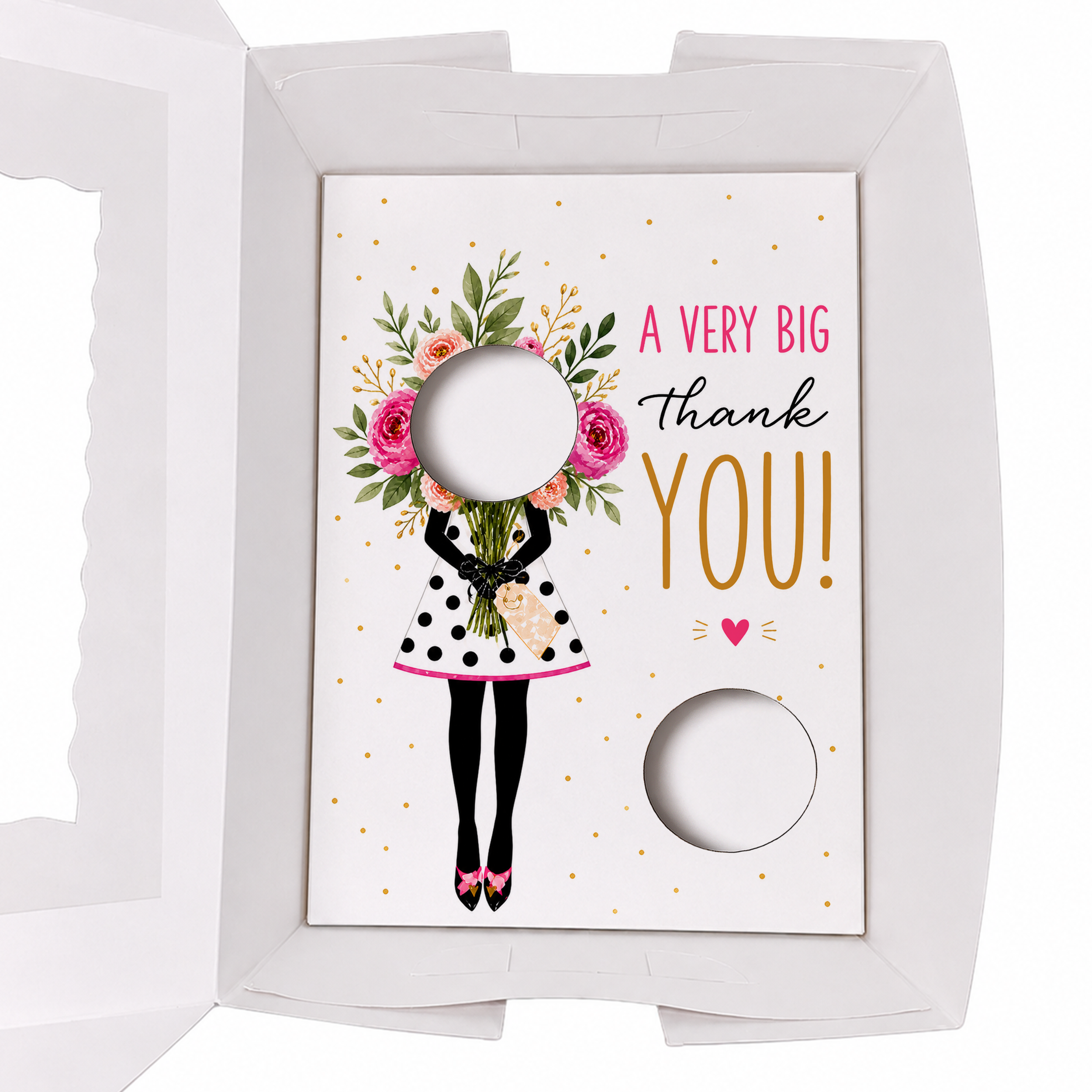 Thank You Cupcake Insert Template, Cupcake Bouquet Holder,2 Cupcake Box Insert Printable, Floral Cupcake Gift Box Insert, Bakery Packaging