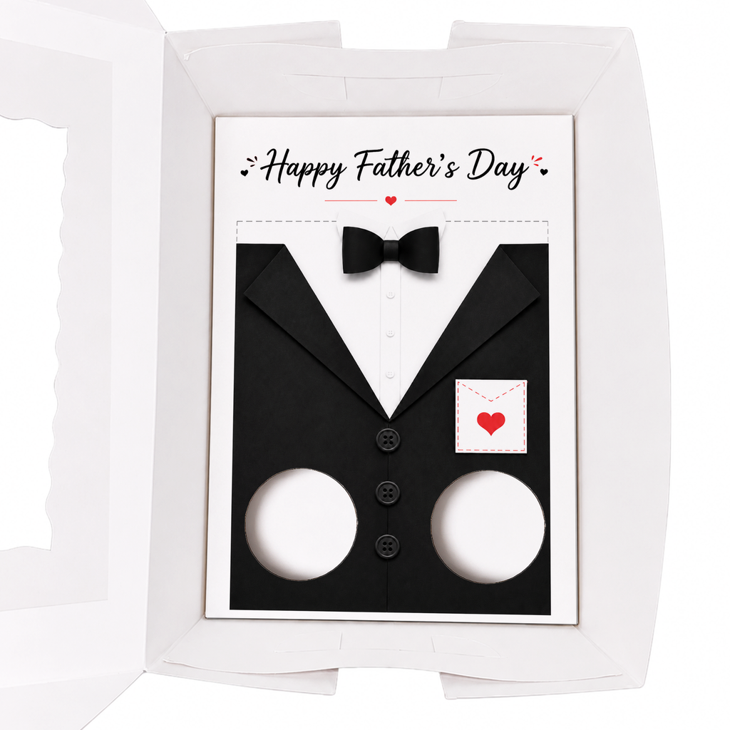 Happy Birthday  Cupcake Insert Template, Happy Birthday Cupcake Box Insert, 2 Cupcake Holder Printable, Tuxedo Box PDF