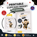 Graduation Cupcake Insert Template, Class of 2026 Printable 2 Cupcake Holder, Teddy Bear Grad Box Insert, Graduation Gift Box PDF