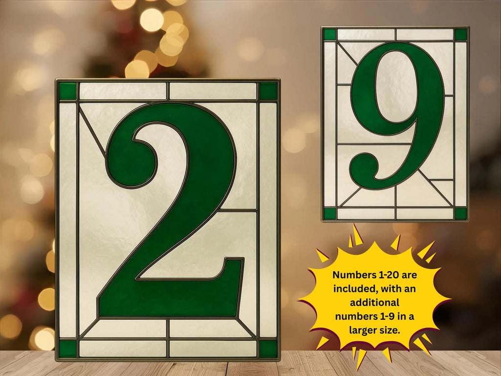 Stained Glass Table Number Template | DIY Wedding Decor (Digital Download)