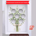 Flower Bouquet Cupcake Box Insert – Printable Template (PDF Download A4/A3/UK Size )
