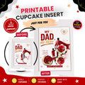 Father’s Day Cupcake Insert Template, My Dad My Hero 3 Cupcake Holder Printable, Super Dad Cupcake Box Insert, Dad Gift Packaging