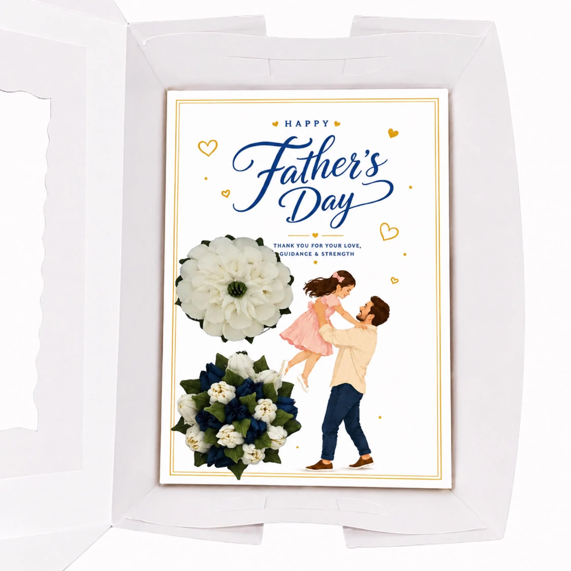 Father’s Day Cupcake Insert Template, 2 Cupcake Holder, Printable Gift Box Insert, Floral Dad and Daughter Cupcake Box PDF