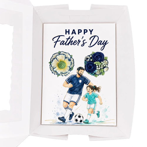 Father’s Day Soccer Cupcake Insert Template, 2 Cupcake Holder Printable, Dad Football Gift Box Insert, Father Son Daughter Design