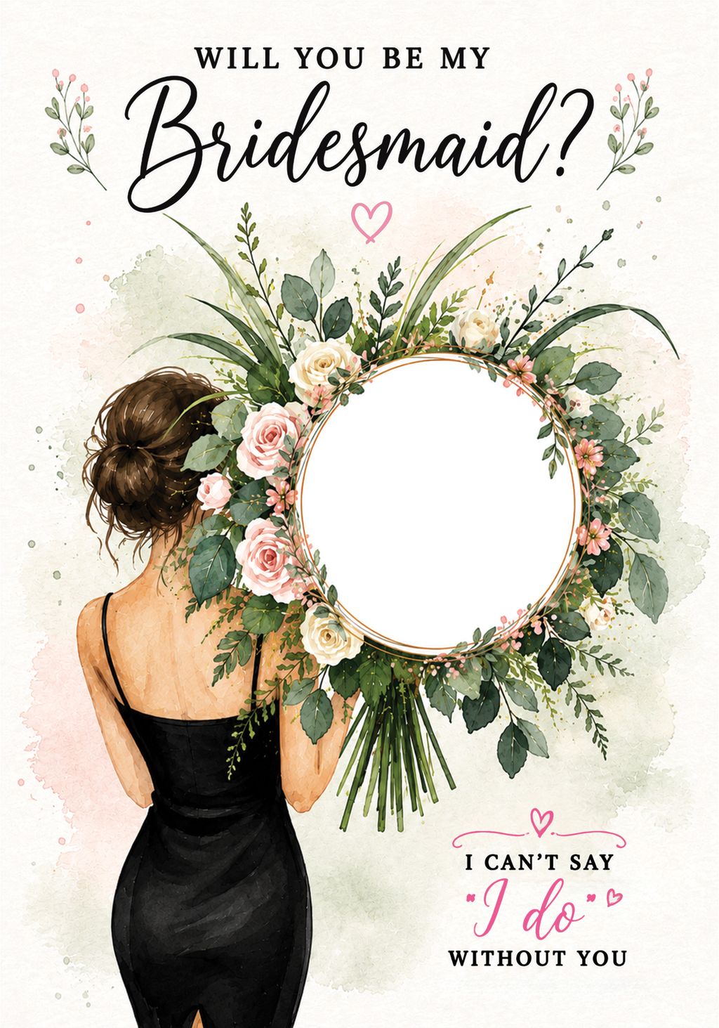 Will You Be My Bridesmaid Cupcake Insert Template, Bridesmaid Proposal Cupcake Box Insert, Floral Bridal Party Printable